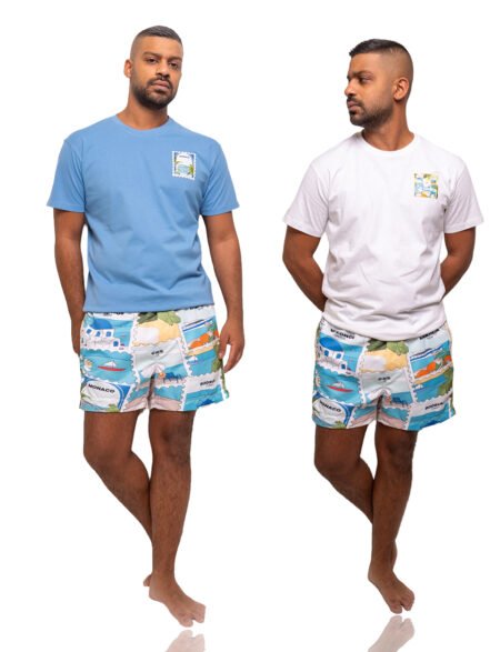 شورت CITYS+ تيشيرت ابيض مجاناً + تيشيرت ازرق مجاناً