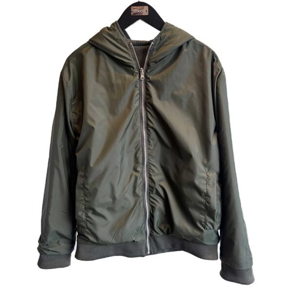 HOODIE DOUBLE FACE JACKET OLIVE