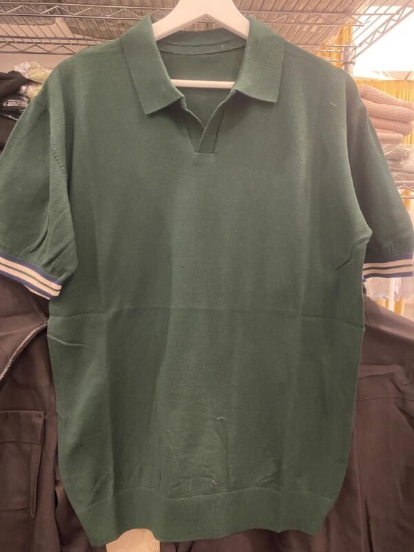 Khaki Triko Polo Blouse