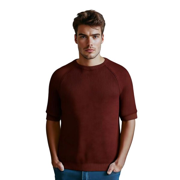 Maroon Triko Round Neck