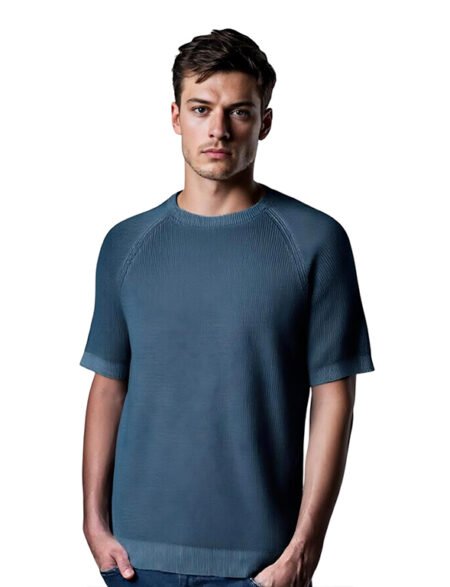 Turquoise Triko Round Neck