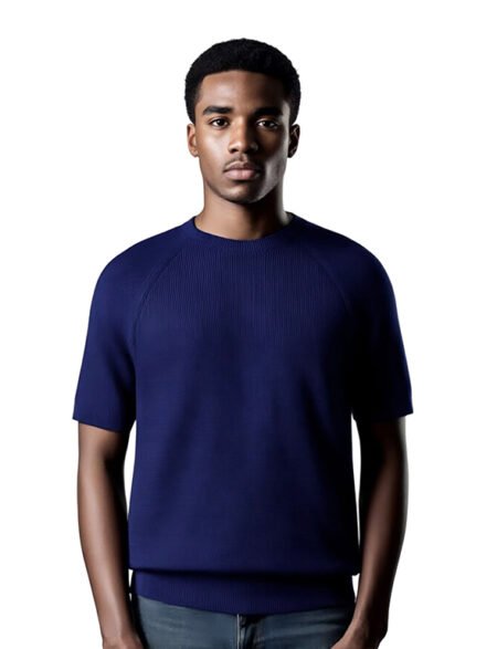 Navy Blue Triko Round Neck