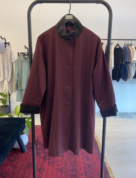Women's burgundy coat