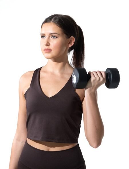 Brown long sport bra V