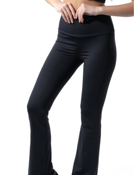 Black flare leggings