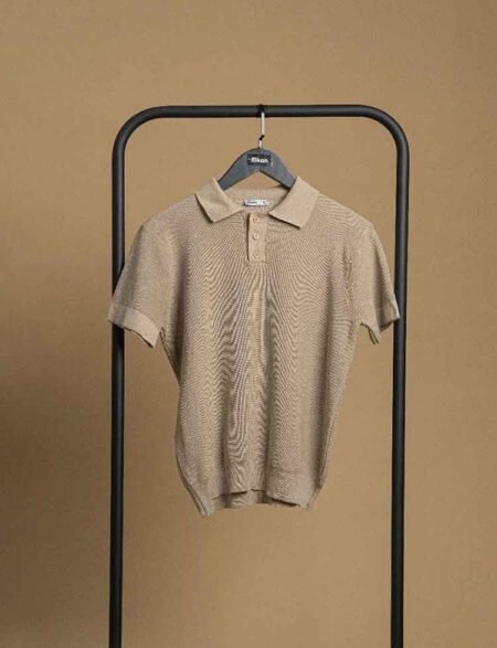 T-Shirt Polo tricot Camel