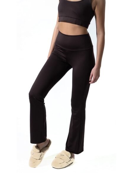 Brown flare leggings