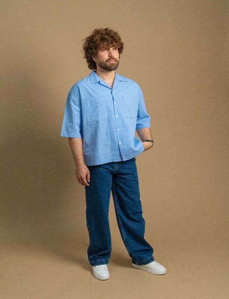 Light Blue Shirt Half Sleeve