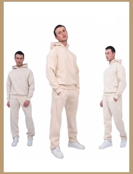 Beige Hoodie Set