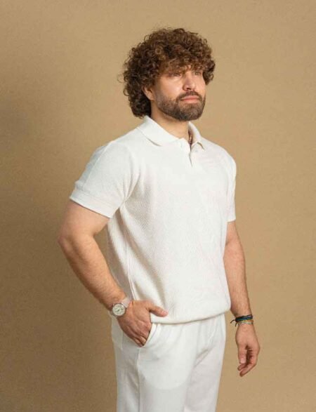 T-Shirt Polo tricot White