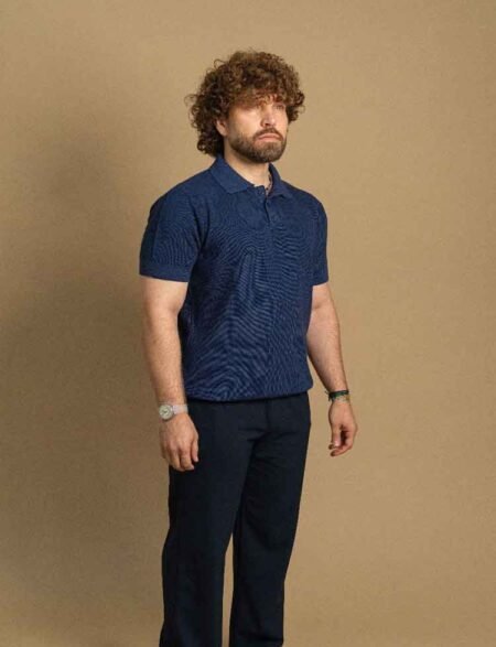 T-Shirt Polo tricot Navy