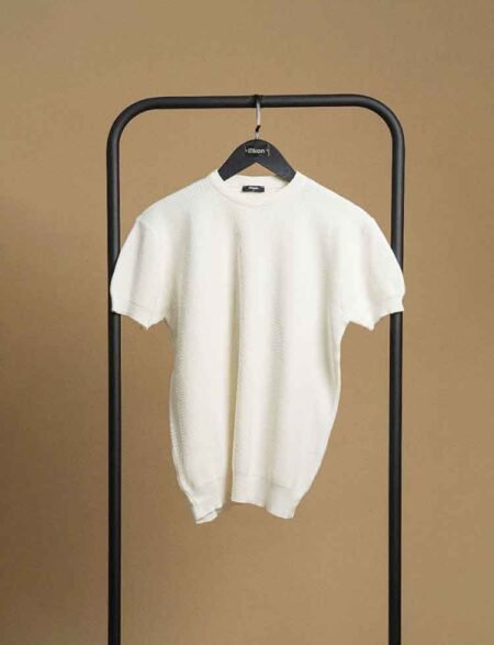 T-Shirt Round Neck tricot White