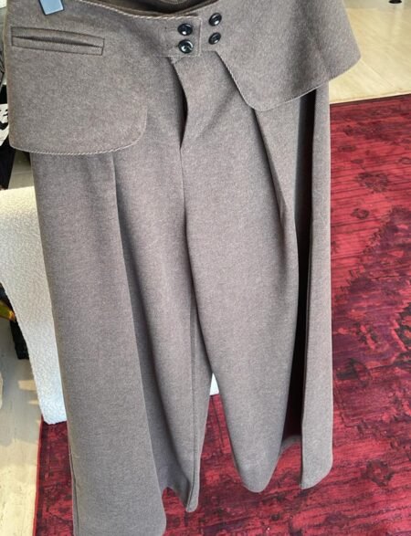 Women's  gray fabric trousers pants