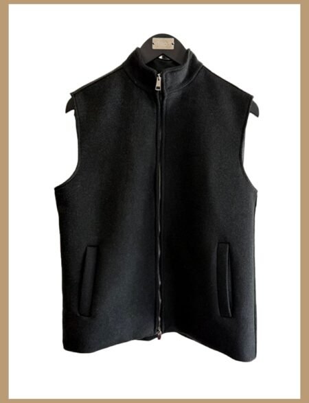 Classic wool vest black