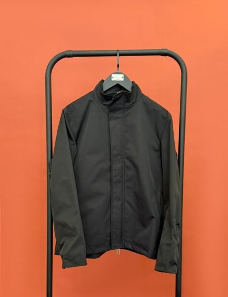 black rain jacket