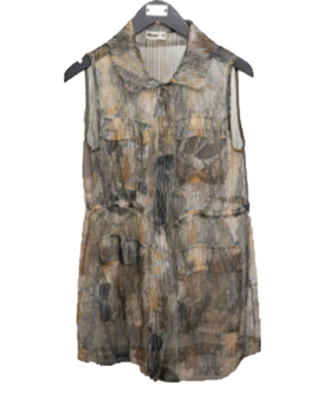 Green transparent shirt